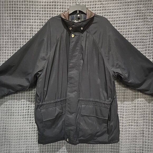 VTG EddieBauer Insulated Jacket Coat XL Oversized Leather Collar Bomber Grandpa - Picture 3 of 16